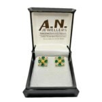 Emerald Blossom Stud Earrings