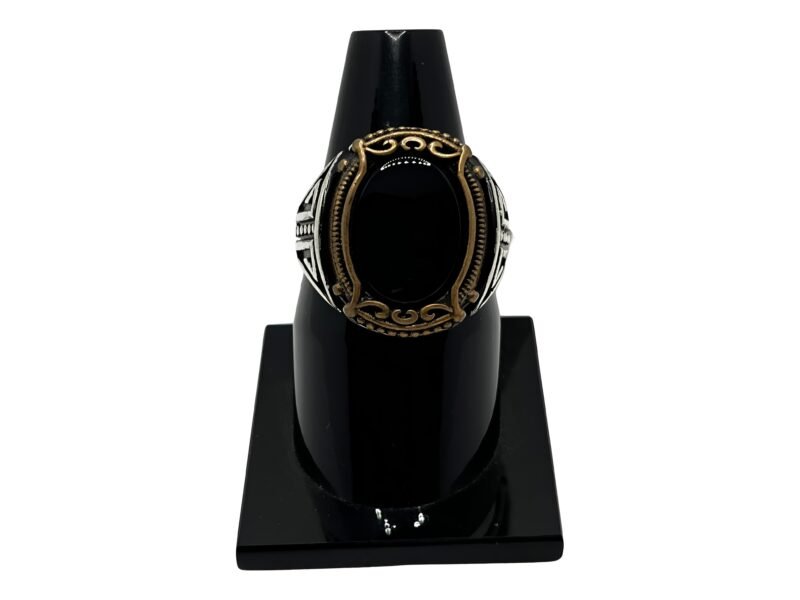 black and gold rings