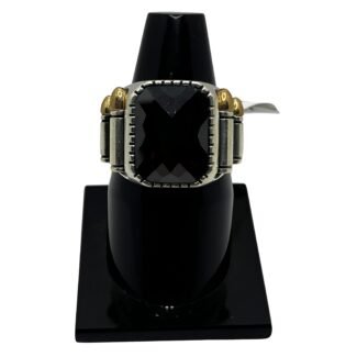 Turkish-Style Silver Ring with Bold Black Gemstone