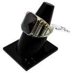 Silver Ring with Bold Black Gemstone